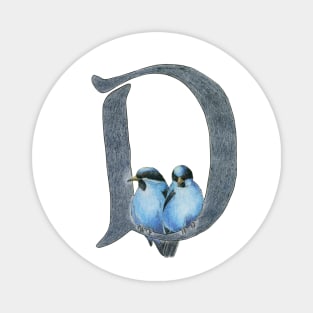 Avian Alphabet D - Turquoise dacnis Magnet